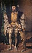 SEISENEGGER, Jacob Emperor  Charles V with his Ulm mastiff oil